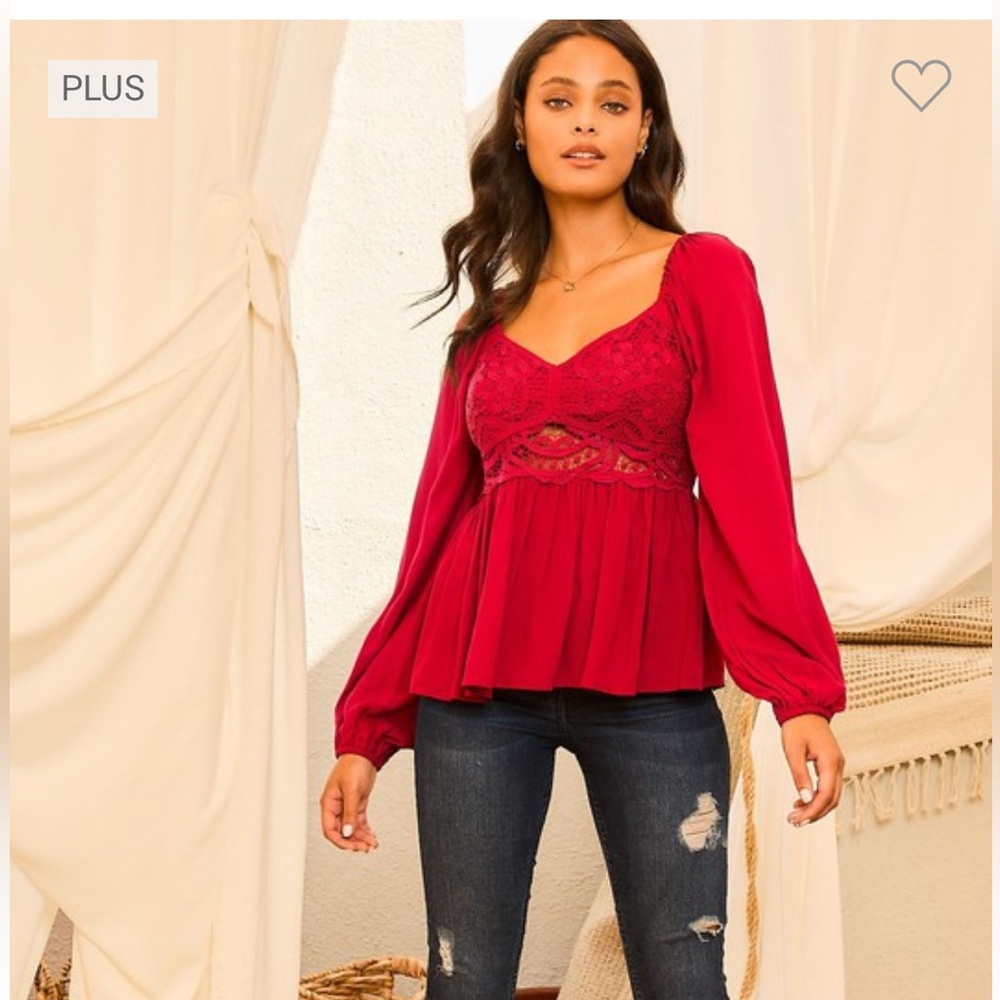 gorgeous plus size valentines long sleeve top .